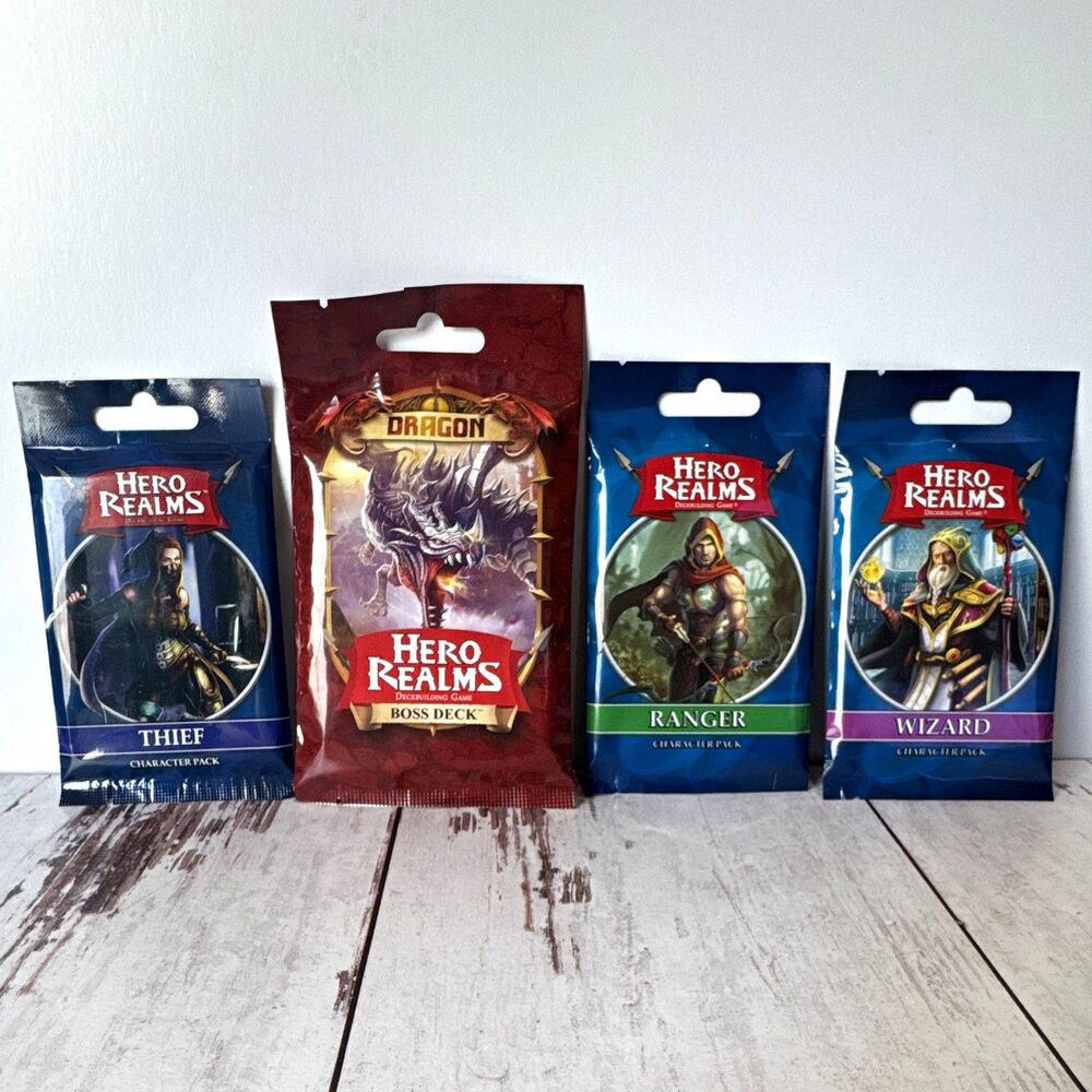 Wise Wizard Games Hero Realms Dragon Boss Deck + Thief Ranger Wizard Packs